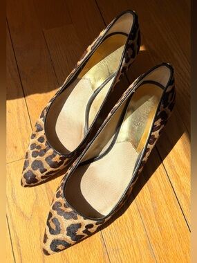 Michael Kors Leopard-Print Pointed Toe Heels - Brown